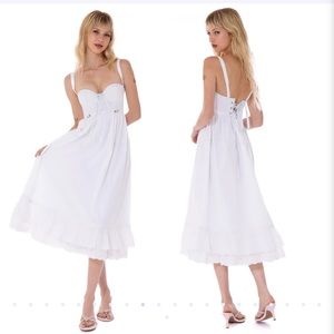 Kitteny Lissel Dress in White - Large